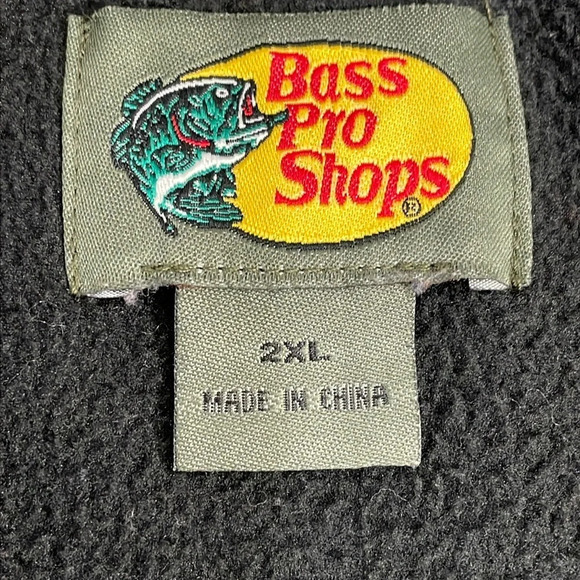 Bass Pro Shops Full Zip Fleece Jacket Black 2XL - Picture 10 of 16